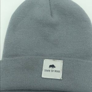 State Of Mind Gray Beanie Hat Men’s One Size